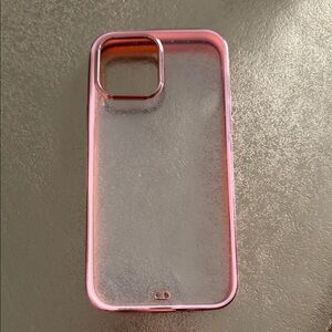 Pink and Clear Phone Case